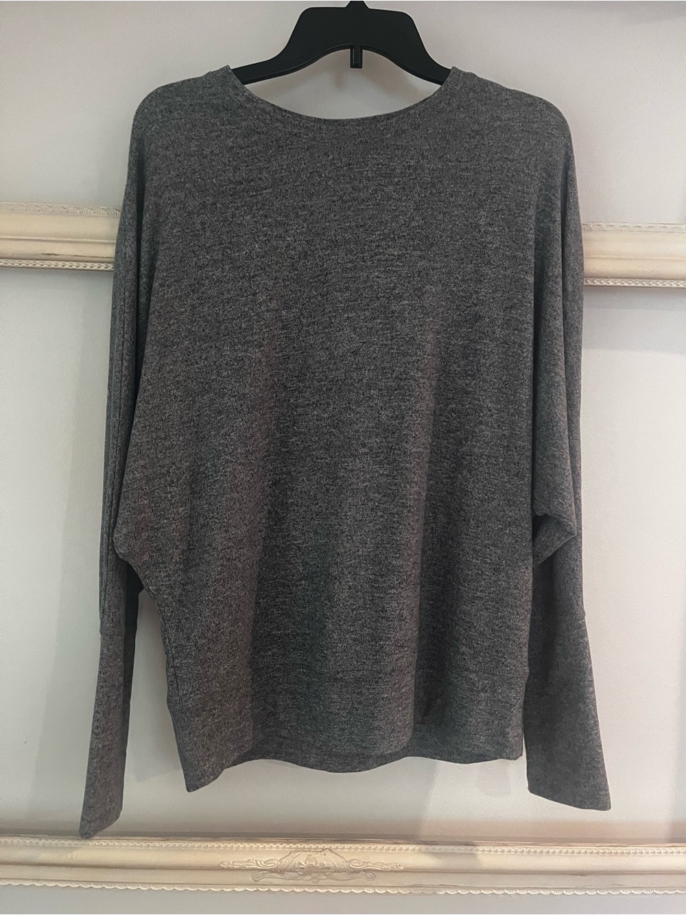 Heather Grey Crewneck Knit Sweater